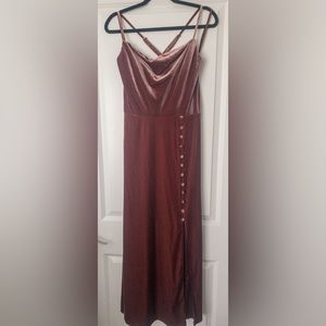 Rose Gold Velvet Dress